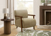 Monarch Specialties - Accent Chair, 31"H, Upholstered, Living Room, Bedroom, Brown Fabric, Brown Walnut Wood | Monarch Specialties - Chaise D'Appoint, 31"H, Rembourre, Salon, Chambre A Coucher, Marron, Bois Noyer Brun