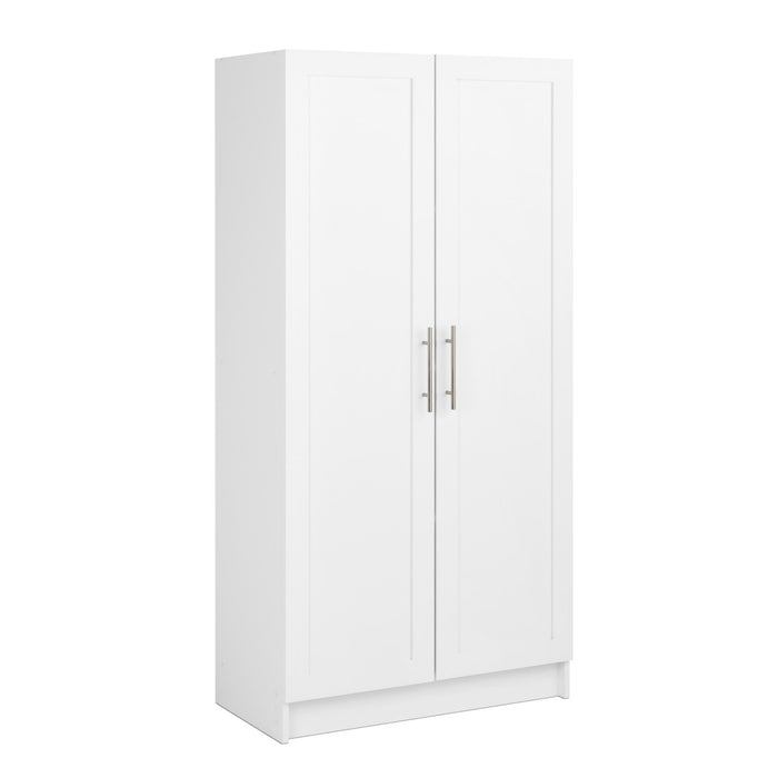 Elite Accent Storage Cabinet with Panel Doors & 3 Shelves - White