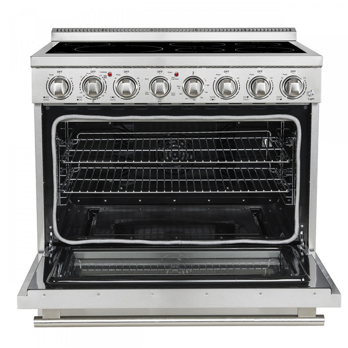 Forno Paolo 36 Inch Freestanding Electric Range, Stainless Steel, 5.44 cu.ft.- FFSEL6011-36