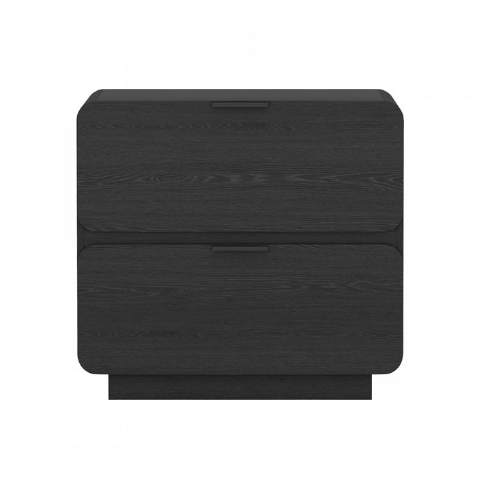Chrystie Contemporary Modern 2-Piece Dresser and Nightstand in Black