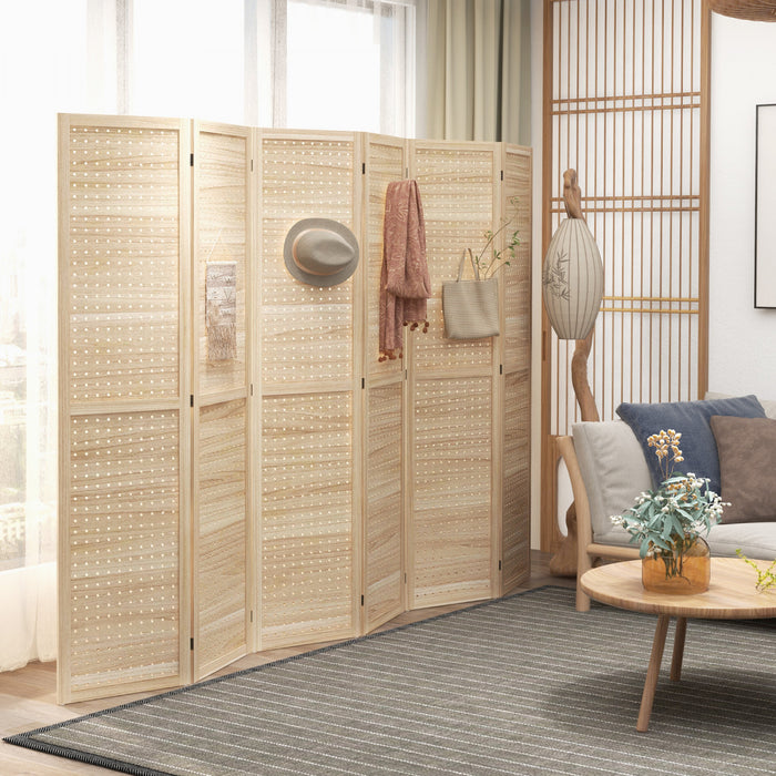 Homcom 6 Panel Folding Room Divider Privacy Screen Indoor Home Decoration