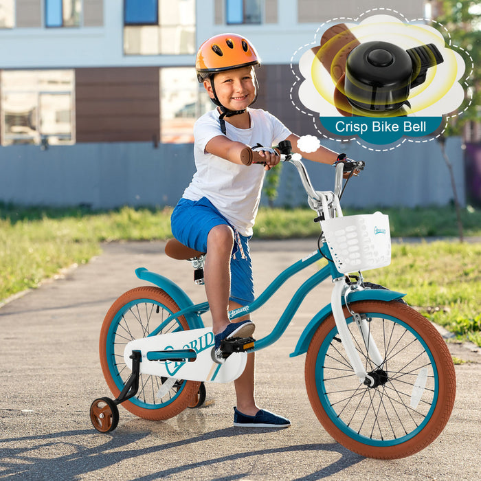 Costway 18\" Kids Bike Toddler Bicycle With Training Wheel Kickstand For 4-8 Years Old Girl