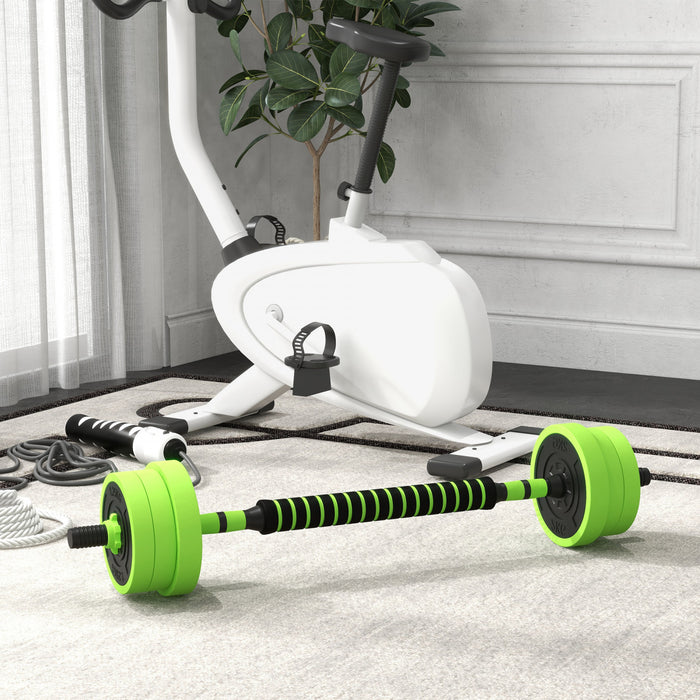 Soozier 88lbs 4-in-1 Weight Dumbbell Set, Barbell Kettlebell Push Up Stand