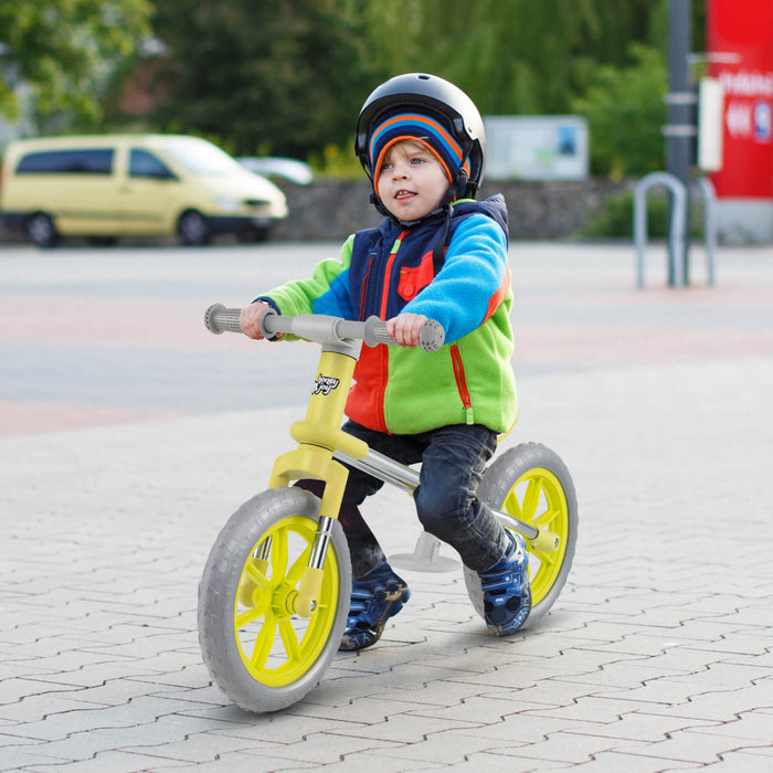 Honeyjoy 12\" Balance Bike 2 Wheels Children's Bicycle With Adjustable Seat Green