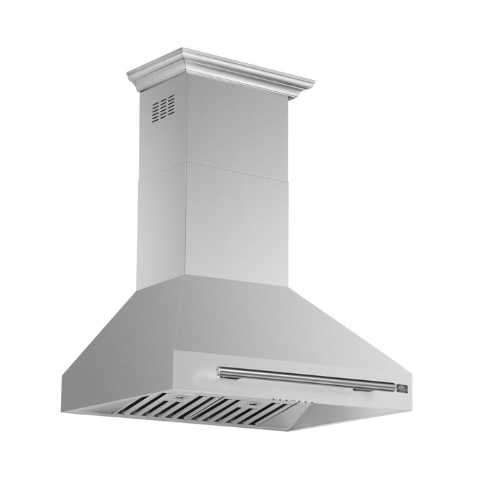 Forno Aria 30 Inch Wall-Mounted Range Hood, Stainless steel -FRHWM5095-30