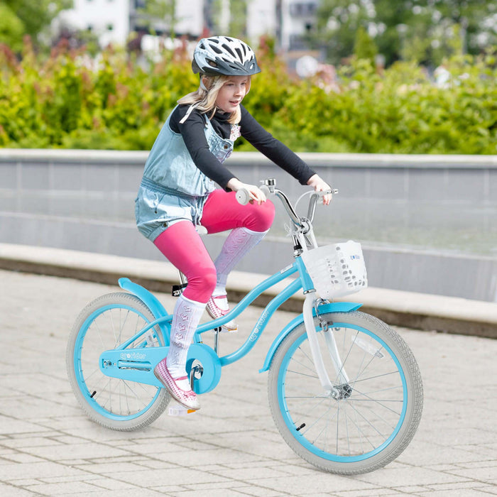Prorider 20\" Kids Bike With Height Adjustable Handlebar & Seat Hand Brake & Coaster Brake Blue