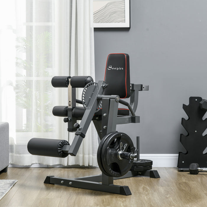 Soozier 3-in-1 Leg Extension and Curl Machine, Adjustable