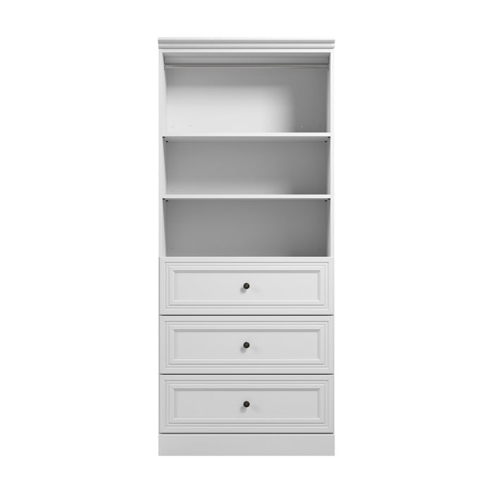 Bestar Versatile 36 W Closet Organizer with Drawers - White