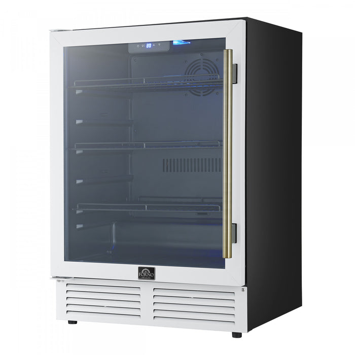 Forno Frescolino 24\" Beverage Cooler,White, 188 Can Capacity, -FWCDR6665-24WHT