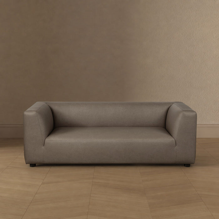 Lukas Contemporary Modern 89\" Upholstered Sofa in Taupe