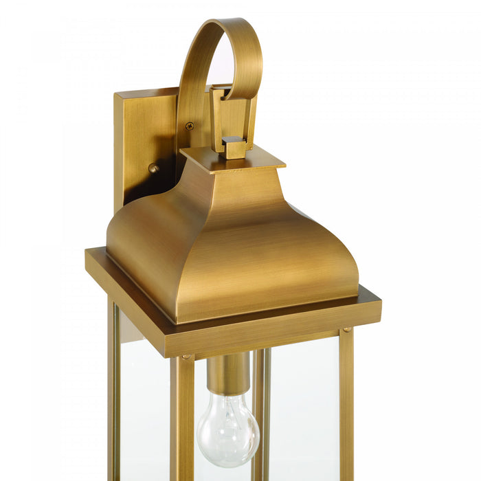 Madrid 1 Light Outdoor Wall Sconce 17.5\", Weathered Brass