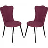 Genevra Pink Velvet Accent Dining Chair (Set of 2) | Chaise d'appoint de salle a manger Genevra en velours rose (ens. de 2)