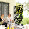 Outsunny Outdoor Privacy Screen, Freestanding Outdoor Divider, Black