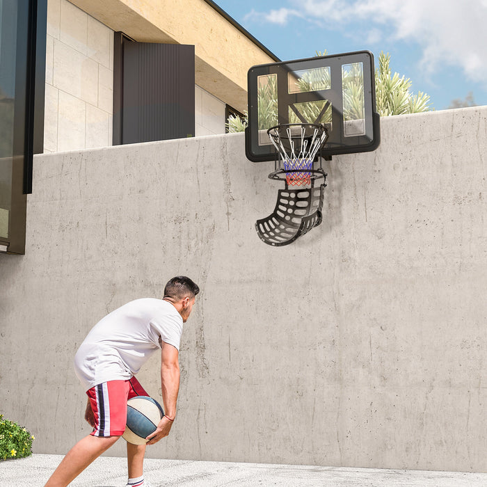 Soozier Basketball Rebounder With 360° Rotatable Return Chute, Black