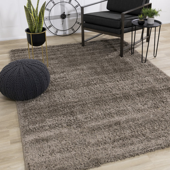 Brooklyn Taupe Shag Area Rug - 5'3\" x 7'7\"