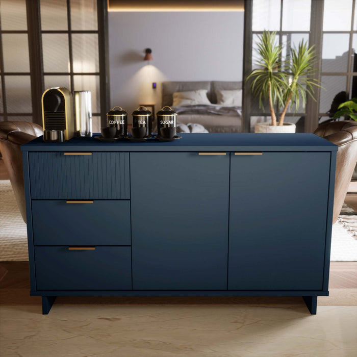 Granville Modern 55\" Sideboard in Midnight Blue Buffet