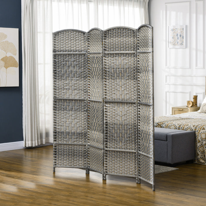 HOMCOM 6 Ft Folding Room Divider, Privacy Screen for Home Office Bedroom