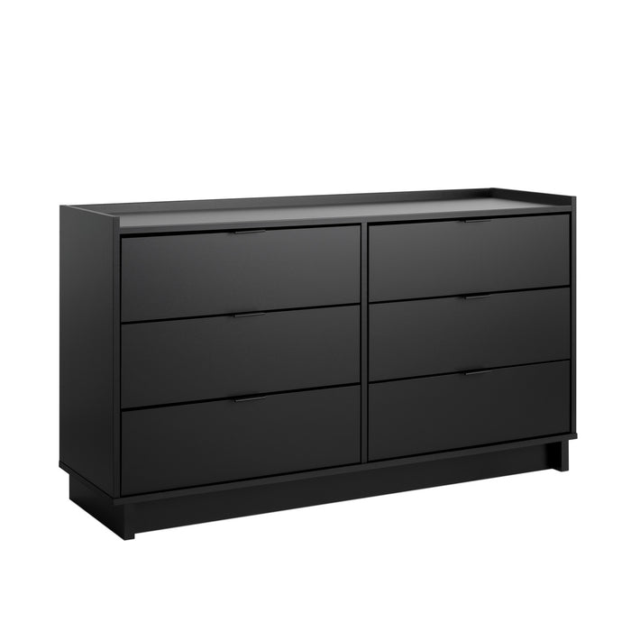 Prepac Simply Modern 52.5\" 6-Drawer Dresser - Black