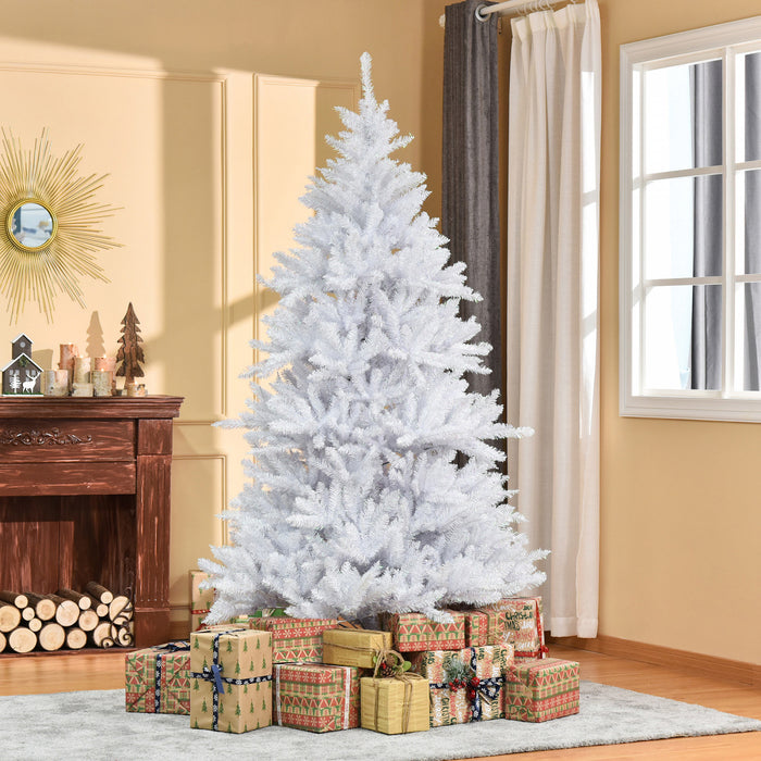 Homcom 7ft Artificial Christmas Tree With 1823 Branch Tips