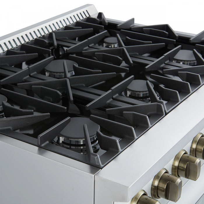 Forno Marco 36-inch Gas Range White 4.32 cu.ft - FFSGS6277-36WHT