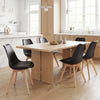 HOMCOM Modern Dining Chairs Set of 6 with PU Leather Cushion, Wood Frame