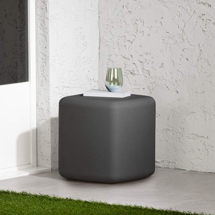 Dalya Patio Chairside Table - Dark Grey