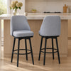 HOMCOM Bar Height Bar Stools Set of 2 360° Swivel Barstools with Legs, Grey