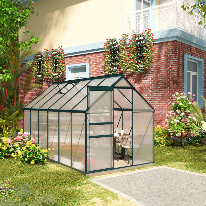 Outsunny 6' x 12' x 6.5' Polycarbonate Greenhouse Walk-in Green House