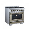 Forno Ambassador 36" Gas Range in White, 6 Sealed Burners, 5.2 Cu.Ft. Oven - FFSGS6299-36CPWHT | Cuisiniere a gaz Ambassador de 36 po, blanche, 6 bruleurs scelles, four de 5,2 pi³ – FFSGS6299-36CPWHT