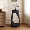 Brio 26.57" Rustic Tree-Stump MGO Accent Table, Unique Wood Grain Indoor Side Table, Black | Table d'appoint style souche Brio 26,57 pouces MGO, table laterale interieure grain de bois unique, noir