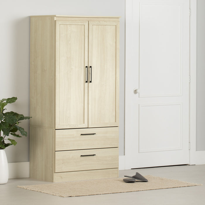 Acapella Wardrobe Armoire - Bleached Oak 