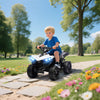 Qaba Kids ATV 4 Wheeler, 6V Battery Powered Electric Ride on Car with Music and LED Headlights for Ages 37-72 Months Boys and Girls, White
