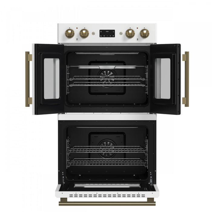 Forno Asti 30-Inch Double Electric Wall Oven in White, 7.36 cu. ft. - FBOEL1340-30WHT