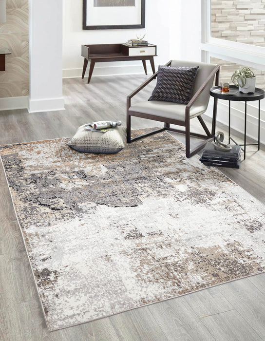 Paradox Traditional 2'8\" x 8'2\" Runner Rug in Taupe Indoor Area Rug