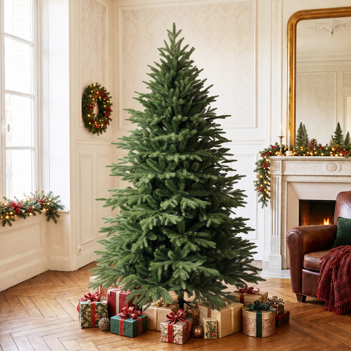 HOMCOM 6ft Artificial Christmas Tree with Foldable Metal Base, Green