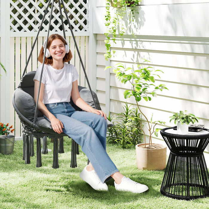 Outsunny Hammock Chair Swing Hanging Chair with Cushion