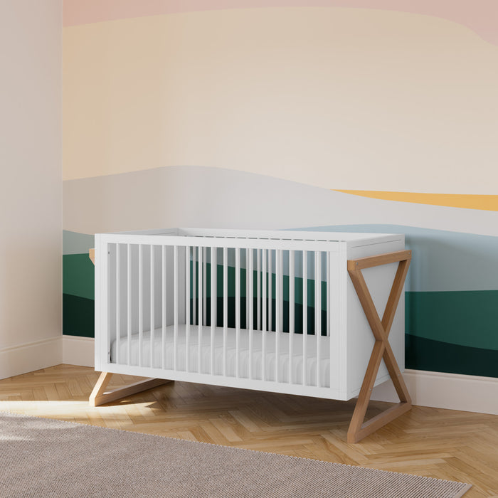 Storkcraft Equinox 3-in-1 Convertible Crib - White/Vintage Driftwood