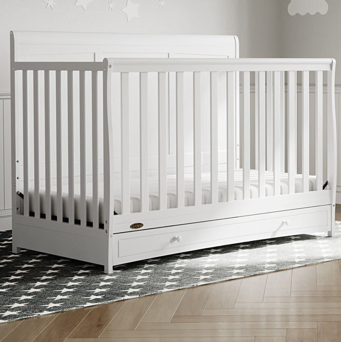 Graco Asheville 4-in-1 Convertible Crib with Drawer - White