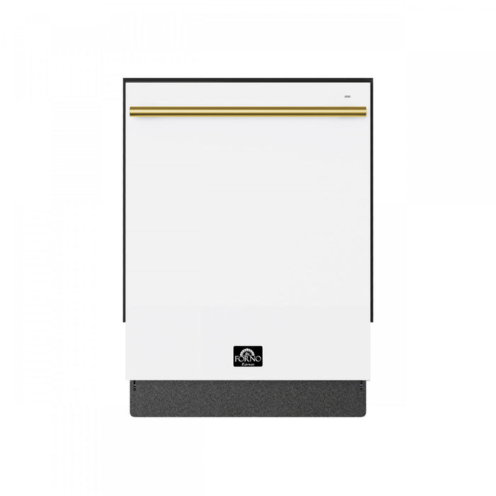Forno Romano 24 in. Built-In Tall Tub Dishwasher in White, Top Control, 52 dBA - FDWBI8035-24WHT
