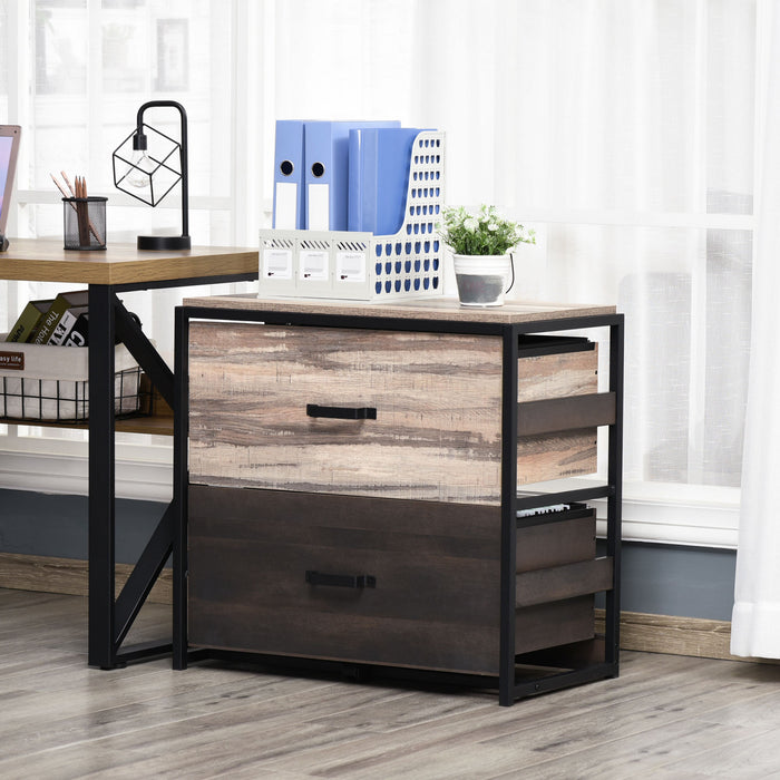 Vinsetto File Cabinet With 2 Drawers And Hanging Rail