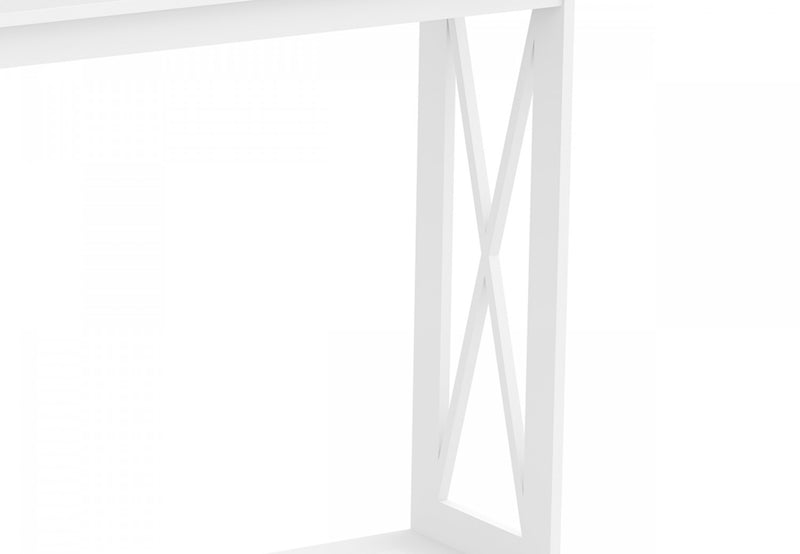40” Console Table With 1 Shelf - White