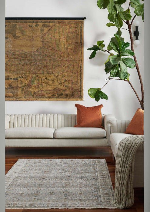 Zaina Traditional 5'0\" x 7'9\" Area Rug in Grey Indoor Area Rug