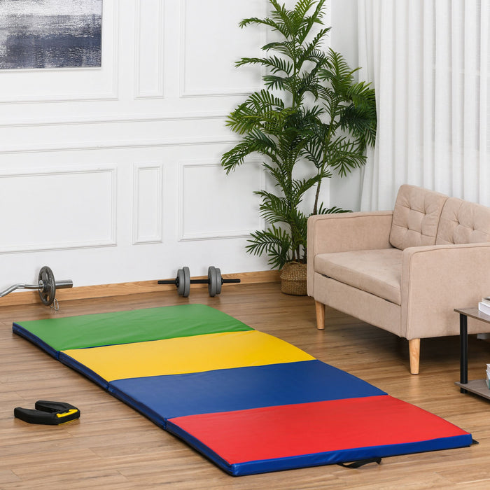 Soozier 4'x10'x2'' Folding Gymnastics Tumbling Mat, MultiColor