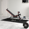 Soozier Foldable Adjustable Dumbbell Bench Press, Weight Lifting Sit Up Ab Workout Bench for Home Training Gym Incline Flat Multiuse Workout Exercise Fitness, Red