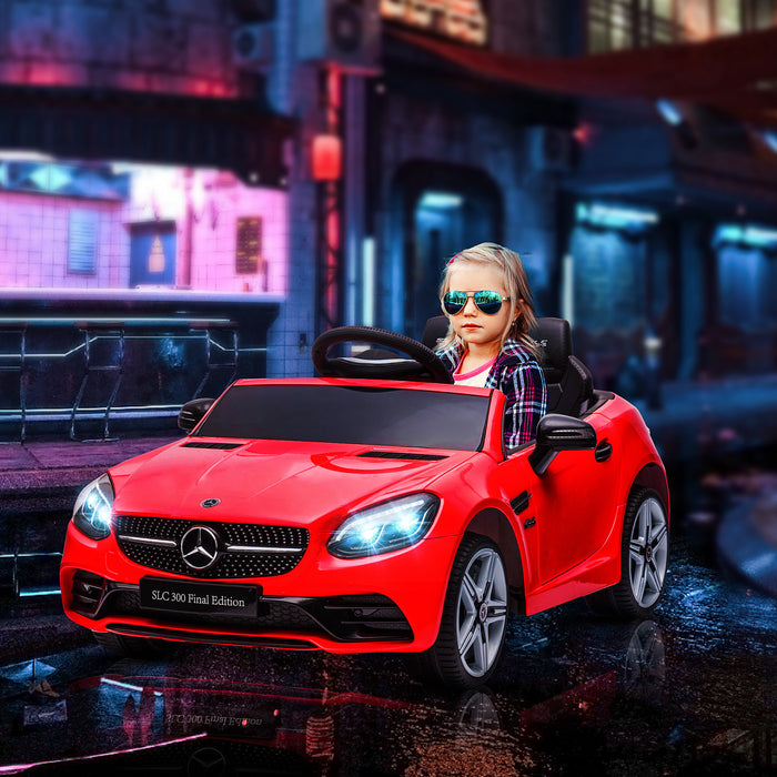 Aosom 12v Electric Powered Ride-On Car, Kids Ride-on Toy For Boys And Girls With Parent Remote Control, Suspension Wheels, Horn Honking, Music, Lights, For 3-6 Years, Red