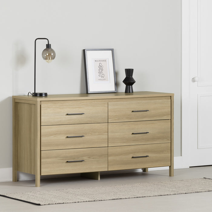 Gravity 6-Drawer Dresser - Natural Ash