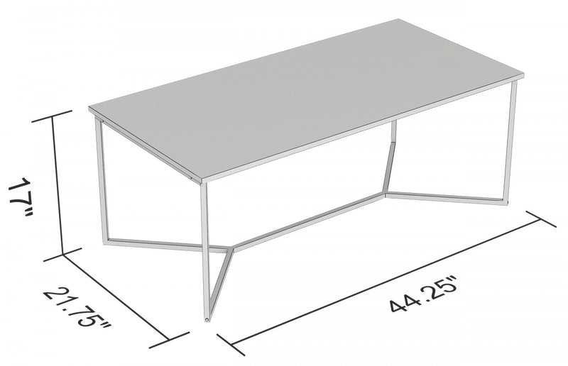 44” Coffee Table – Marble With Gold Metal