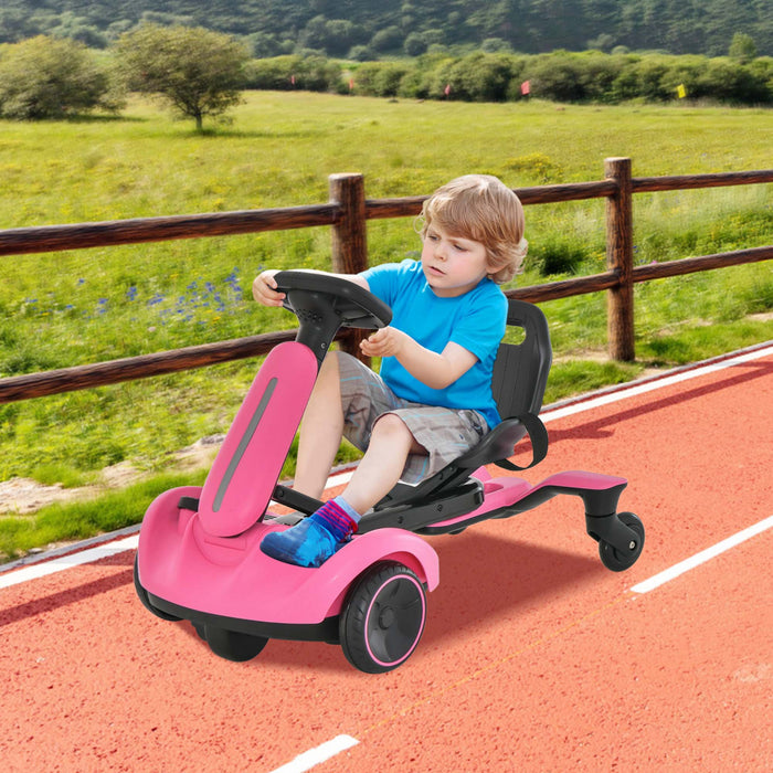Costway 6v Kids Ride On Drift Car Electric Drifting Go Kart For Kids With 360° Spin Pink