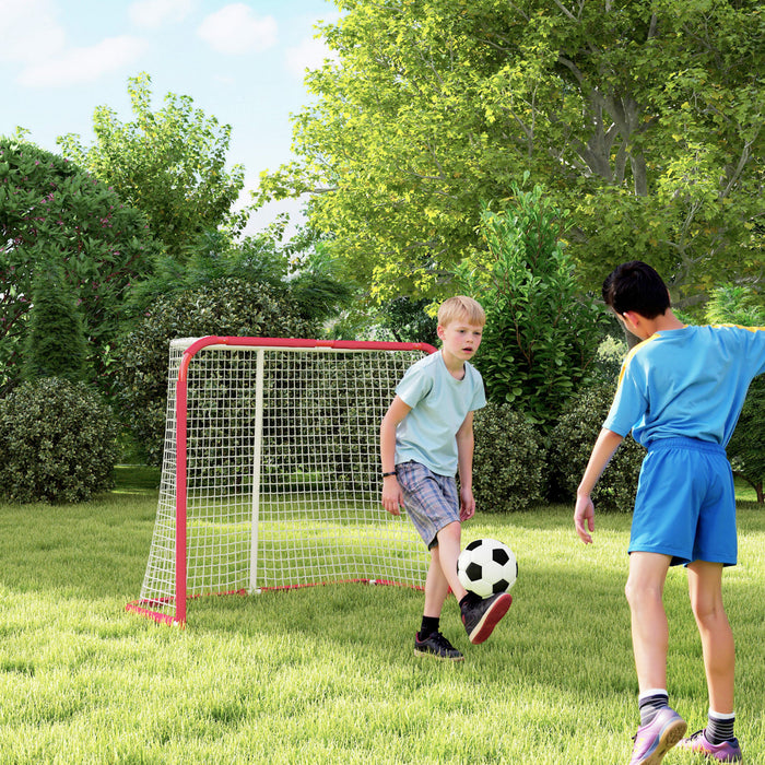 Soozier Portable Hockey Net, Easy Setup Hockey Goal W/steel Frame, Pe Mesh