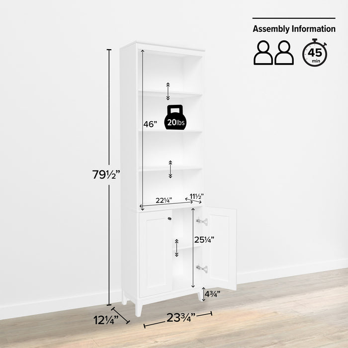 Prepac Yaletown Bookcase - White